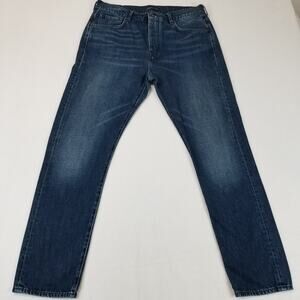 Levis Made & Crafted Jeans Mens 30x29 Blue Slouchy Taper Button Fly Turkey Denim